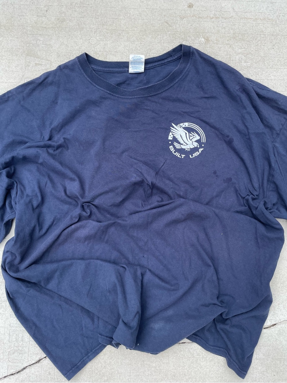 Built USA Navy Short-Sleeve Crew Neck T-Shirt